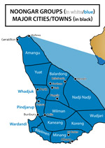 Noongar Regions Map